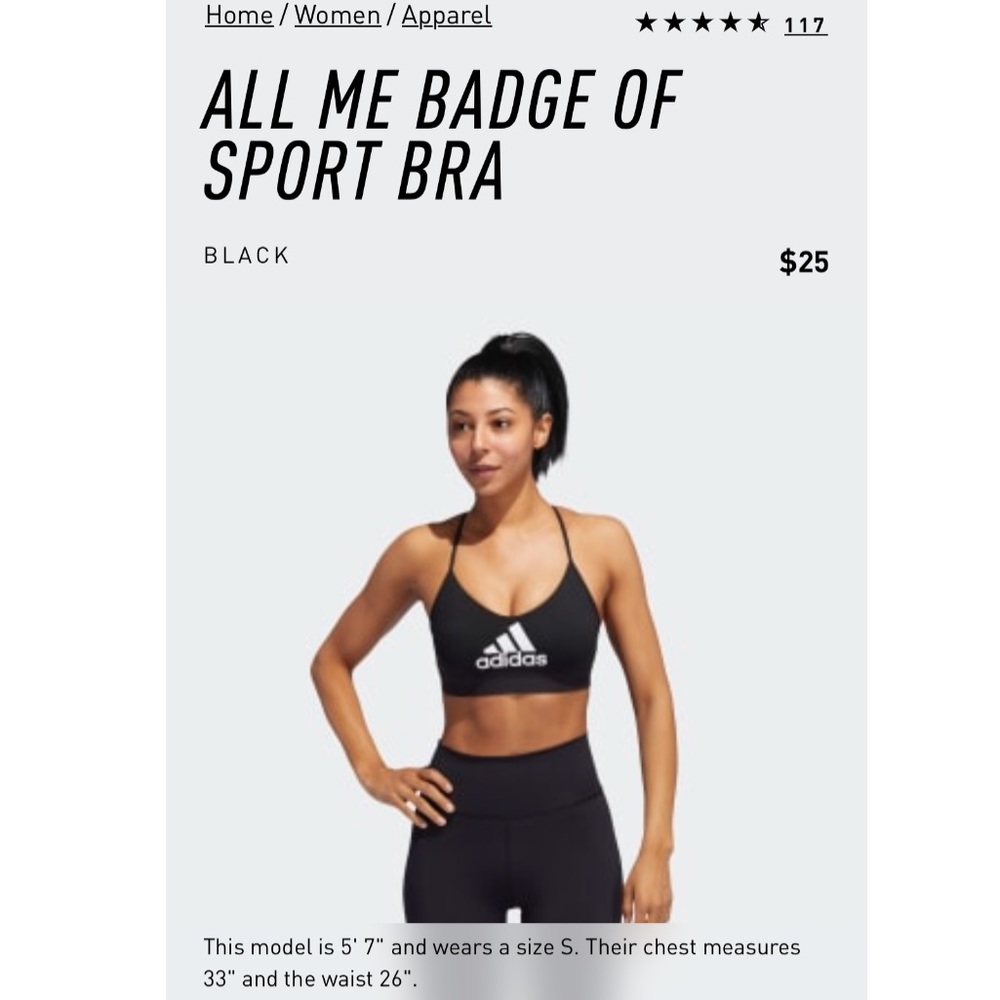3 NEW Adidas sports bras (one worn once)